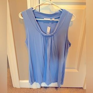 NWT-Women’s New York & Company Dressy Scoop-neck  Sleeveless Shirt Size L